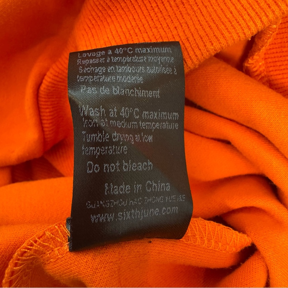 Men's Vibrant Orange Crewneck Sweater - Picture 15 of 16